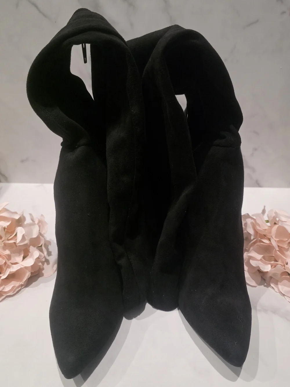 Shoe Dazzle - Black Pointed Over-The-Knee Boots